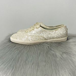 Keds x kate spade new york Glitter Dipped Satin Lace Sneakers